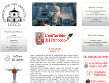 Tablet Screenshot of parrocchiasanfrancescolecco.it